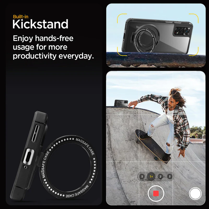 Silicone Grip Clear Case Ring Holder Kickstand For Redmi Note 11s - Image 5