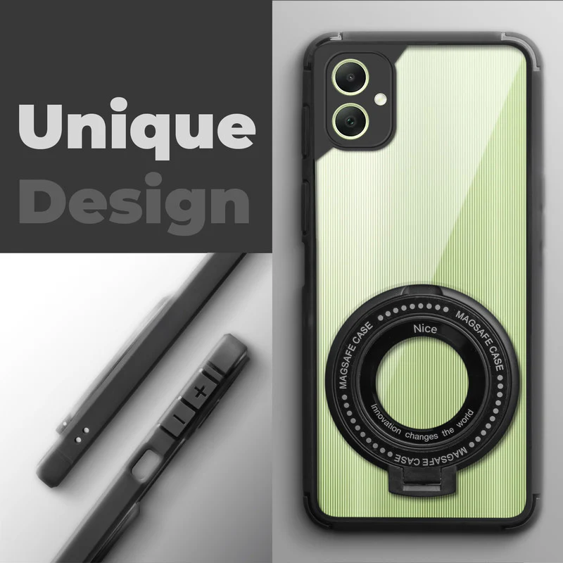 Silicone Grip Clear Case Ring Holder Kickstand For Samsung A06 5G - Image 4