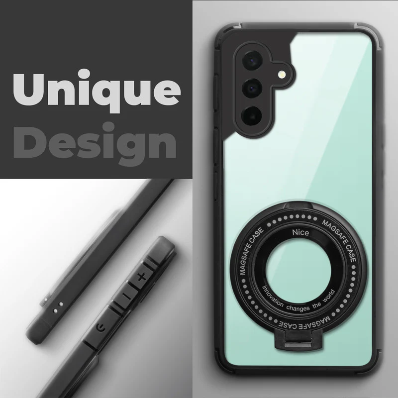 Silicone Grip Clear Case Ring Holder Kickstand For Samsung A26 5G - Image 4