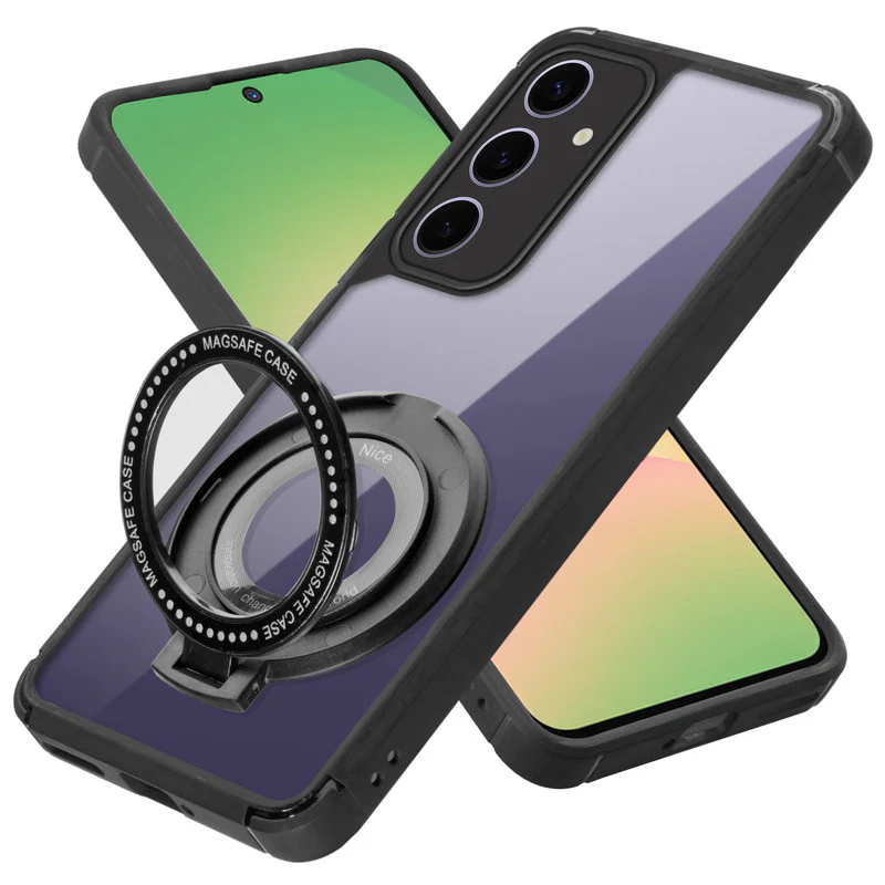 Silicone Grip Clear Case Ring Holder Kickstand For Samsung A36 5G