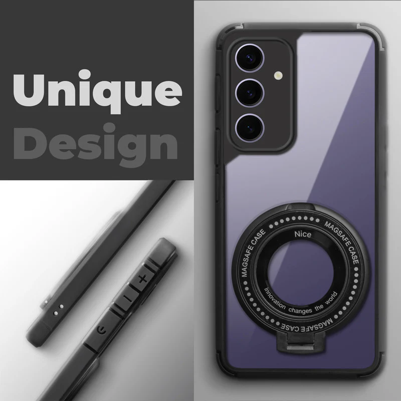 Silicone Grip Clear Case Ring Holder Kickstand For Samsung A36 5G - Image 4