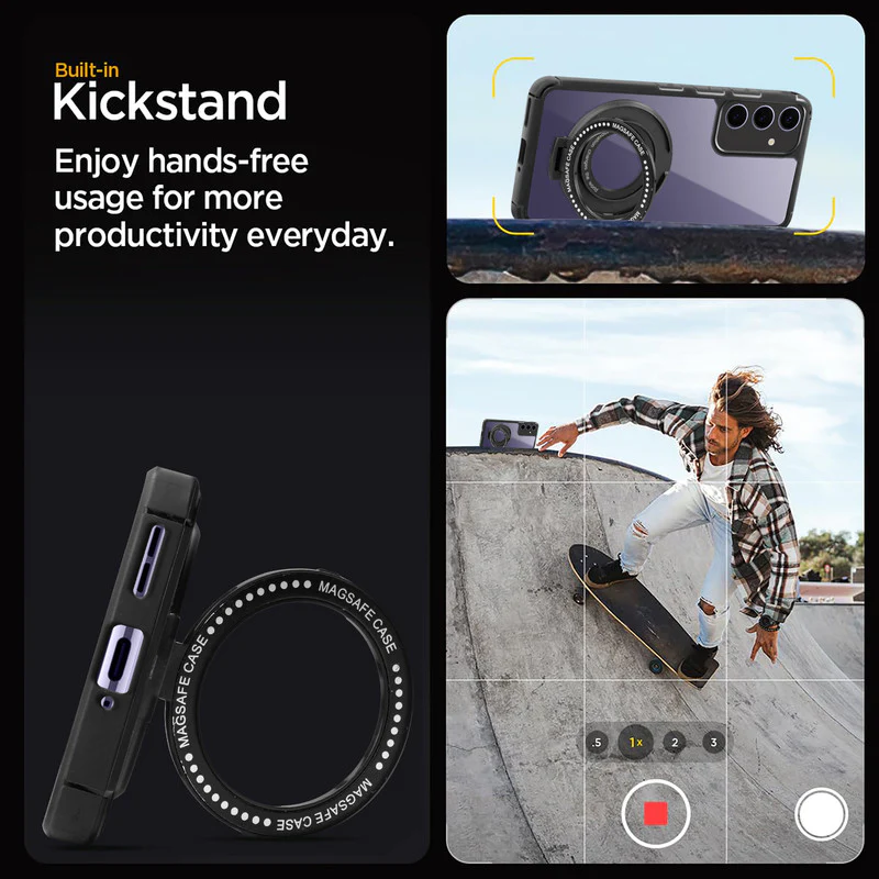 Silicone Grip Clear Case Ring Holder Kickstand For Samsung A36 5G - Image 5