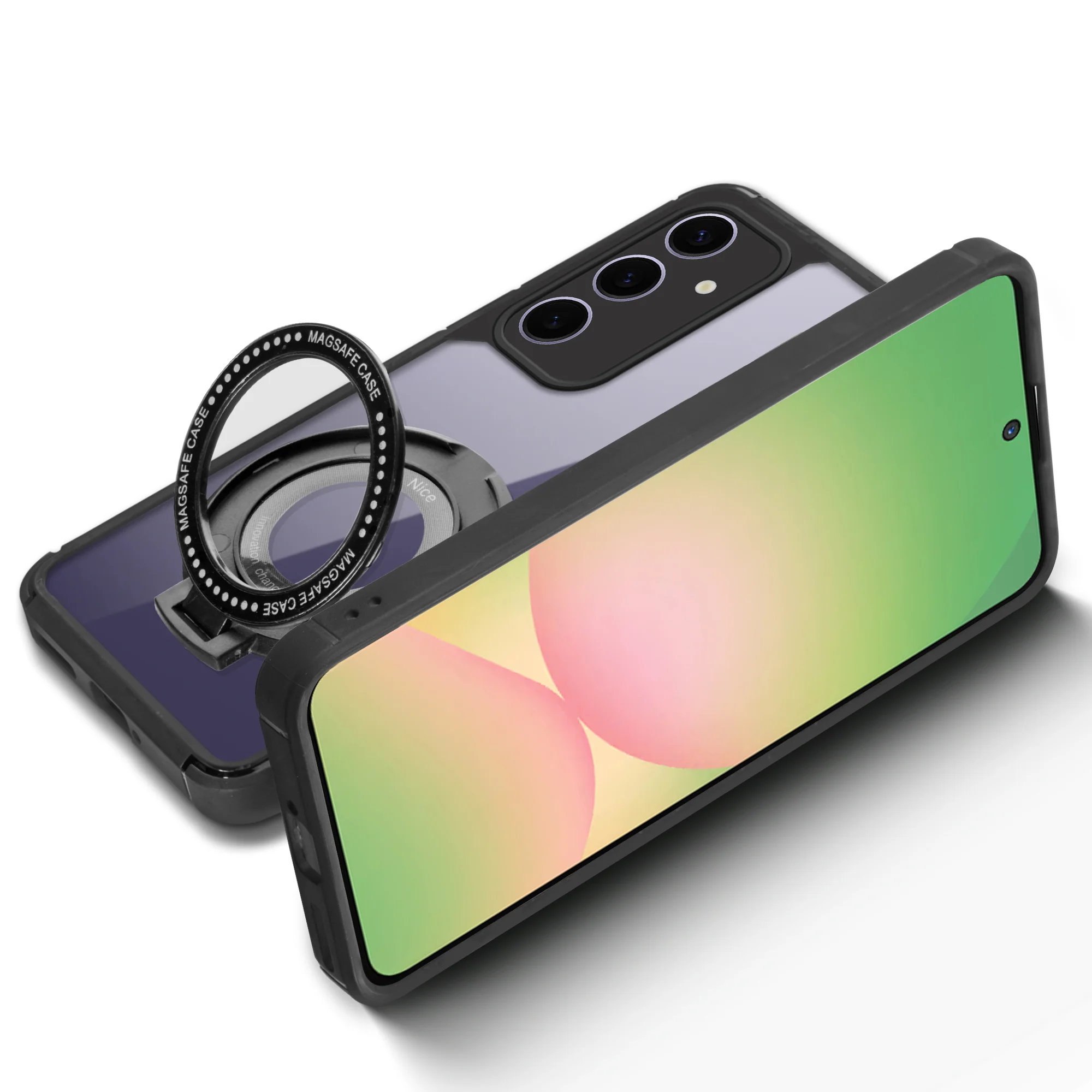 Silicone Grip Clear Case Ring Holder Kickstand For Samsung A56 5G - Image 6