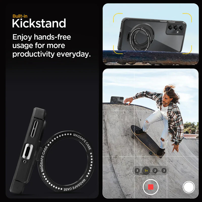 Silicone Grip Clear Case Ring Holder Kickstand For Samsung M15 5G - Image 4