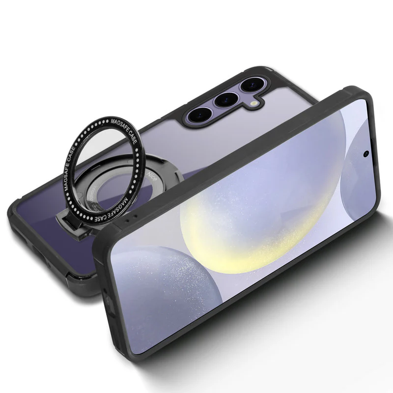Silicone Grip Clear Case Ring Holder Kickstand For Samsung S24 Plus 5G - Image 6