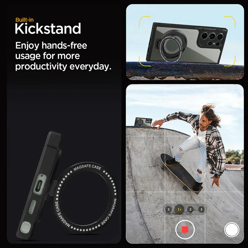 Silicone Grip Clear Case Ring Holder Kickstand For Samsung S25 Ultra 5G - Image 5