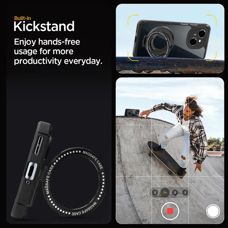 Silicone Grip Clear Case Ring Holder Kickstand For Tecno Spark GO 1 - Image 5