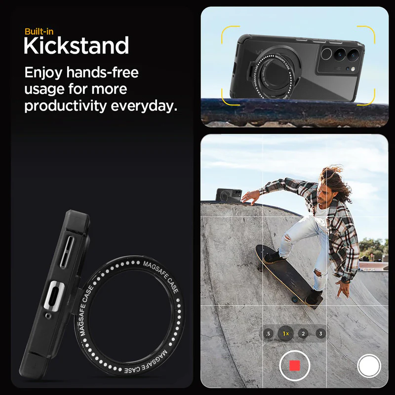 Silicone Grip Clear Case Ring Holder Kickstand For Vivo V29 Pro 5G - Image 5