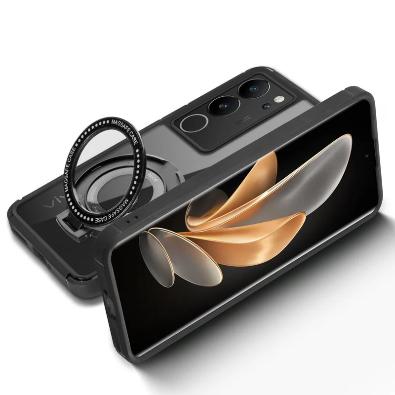 Silicone Grip Clear Case Ring Holder Kickstand For Vivo V29 Pro 5G - Image 6