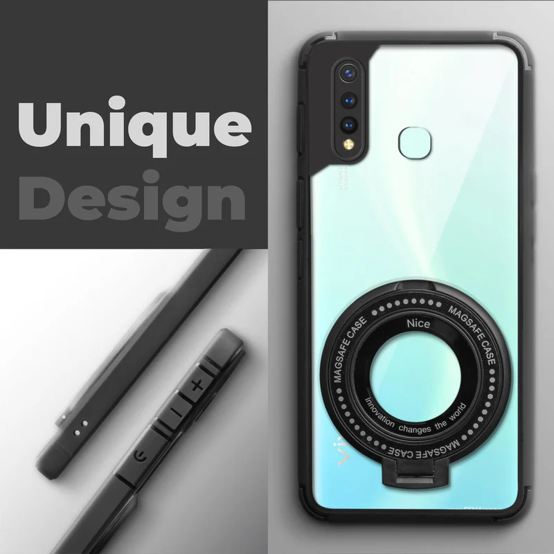 Silicone Grip Clear Case Ring Holder Kickstand For Vivo Y19 - Image 4