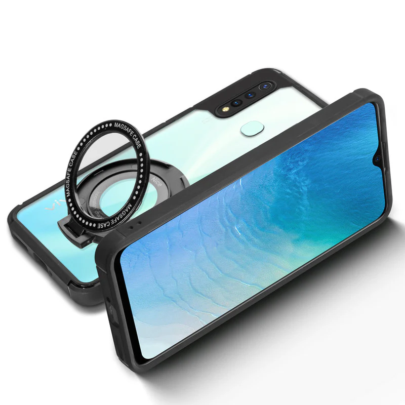 Silicone Grip Clear Case Ring Holder Kickstand For Vivo Y19 - Image 6
