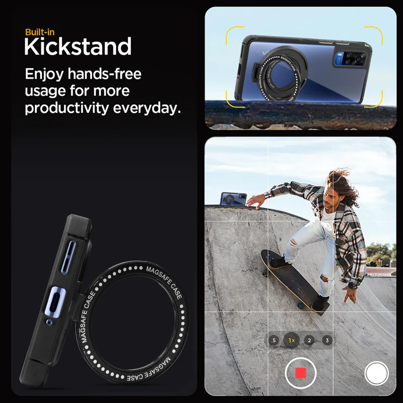 Silicone Grip Clear Case Ring Holder Kickstand For Vivo Y31 - Image 4