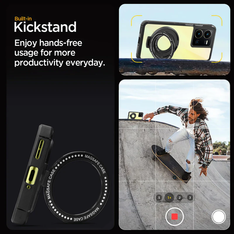 Silicone Grip Clear Case Ring Holder Kickstand For Vivo Y35 - Image 4
