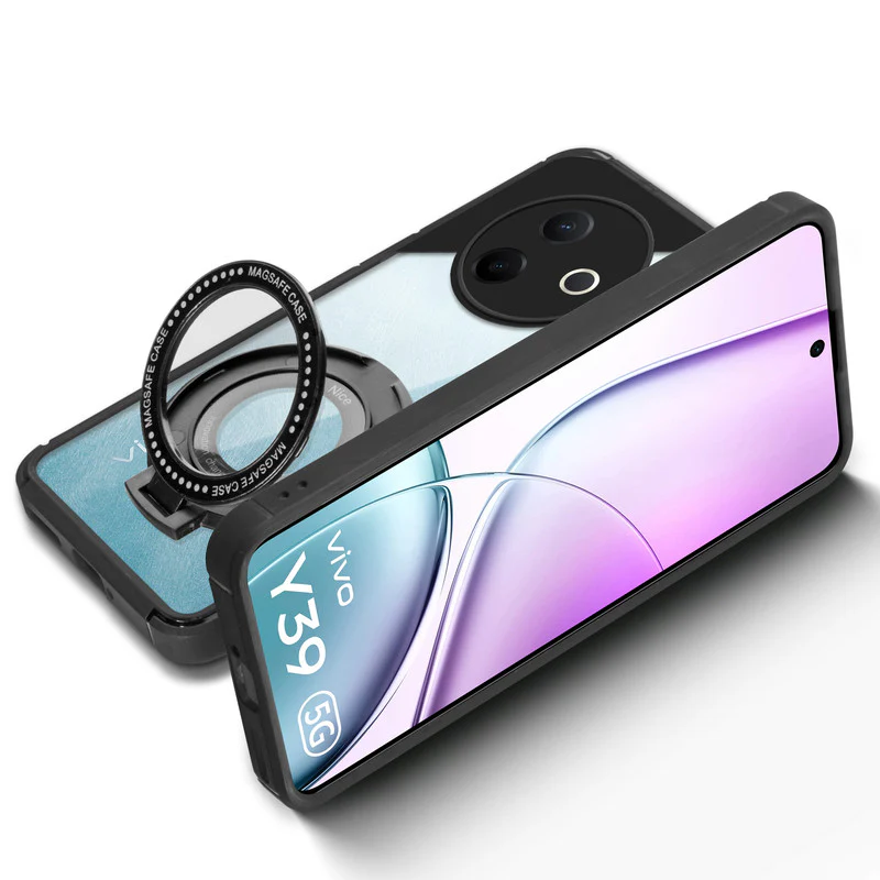 Silicone Grip Clear Case Ring Holder Kickstand For Vivo Y39 5G - Image 6