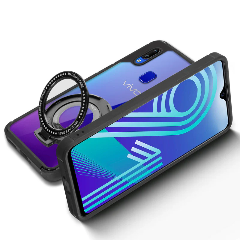 Silicone Grip Clear Case Ring Holder Kickstand For Vivo Y91 - Image 5
