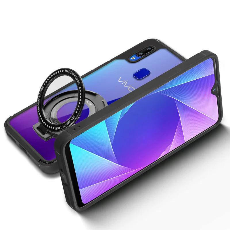 Silicone Grip Clear Case Ring Holder Kickstand For Vivo Y95 - Image 5