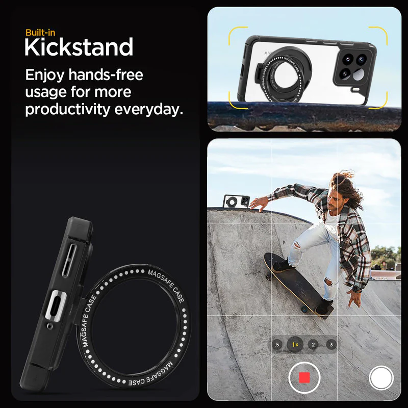 Silicone Grip Clear Case Ring Holder Kickstand For Xiaomi 15 5G - Image 5