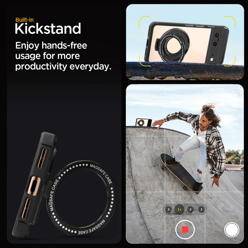 Silicone Grip Clear Case Ring Holder Kickstand For Google Pixel 6 - Image 5