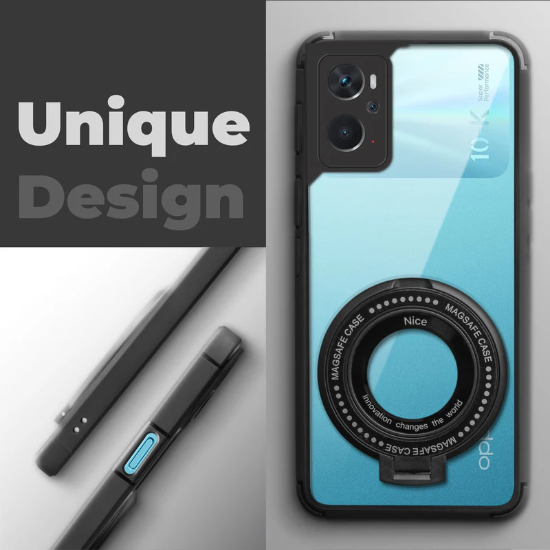 Silicone Grip Clear Case Ring Holder Kickstand For Oppo K10 4G - Image 4