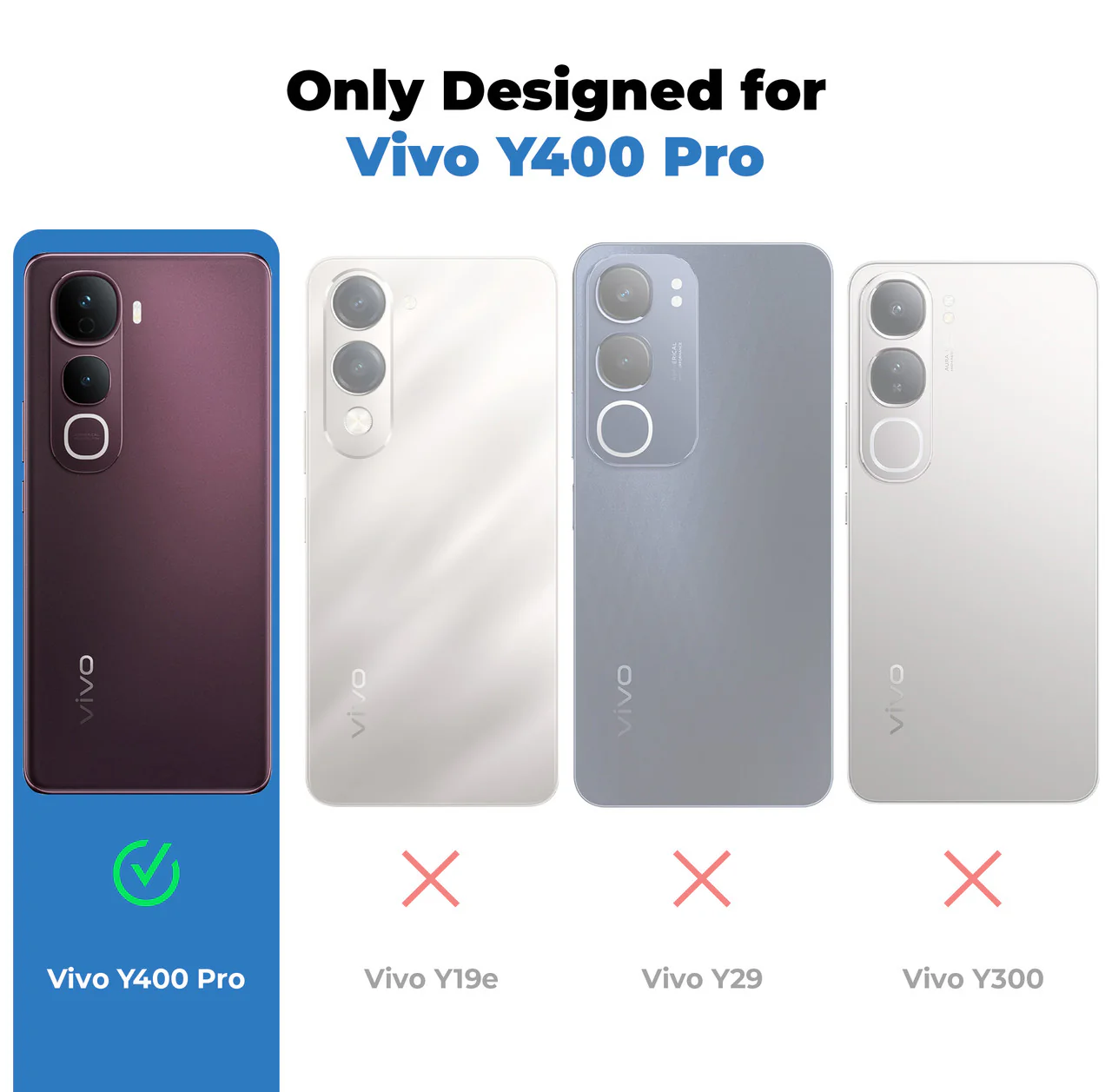 Silicone Grip Clear Case Ring Holder Kickstand For Vivo Y400 Pro 5G - Image 2
