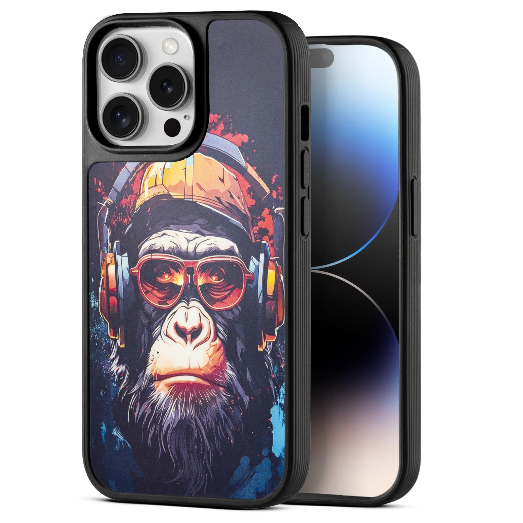 Silicone Textured Frame Printed Hard Back Case For Apple iPhone 14 Pro With Raised Camera Bumper - Image 19