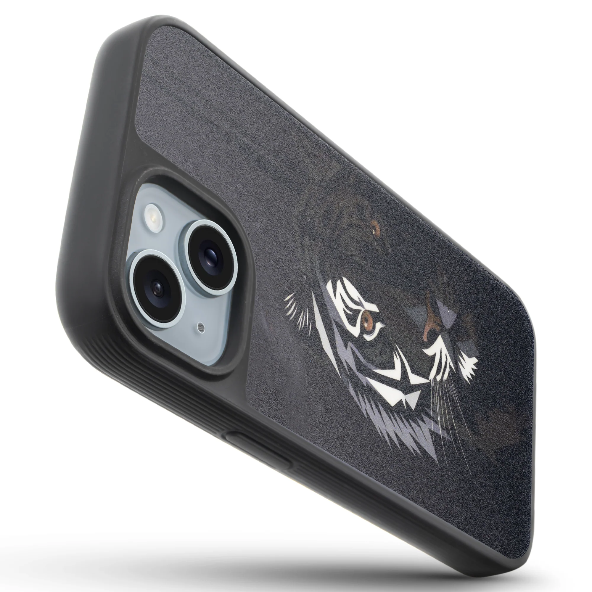Silicone Textured Frame Printed Hard Back Case For Apple iPhone 14 With Raised Camera Bumper - Image 27