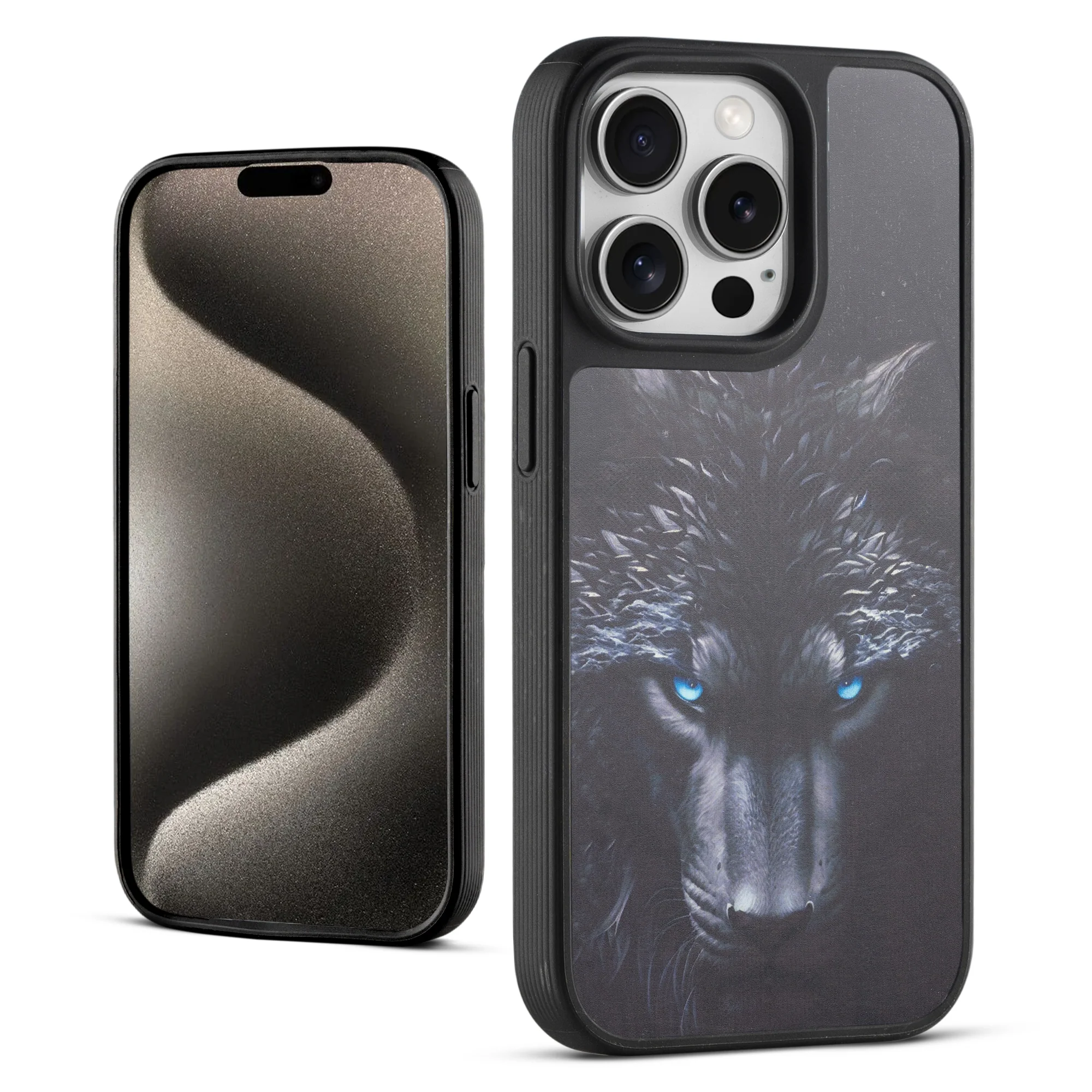 Silicone Textured Frame Printed Hard Back Case For Apple iPhone 15 Pro Max With Raised Camera Bumper - Image 18