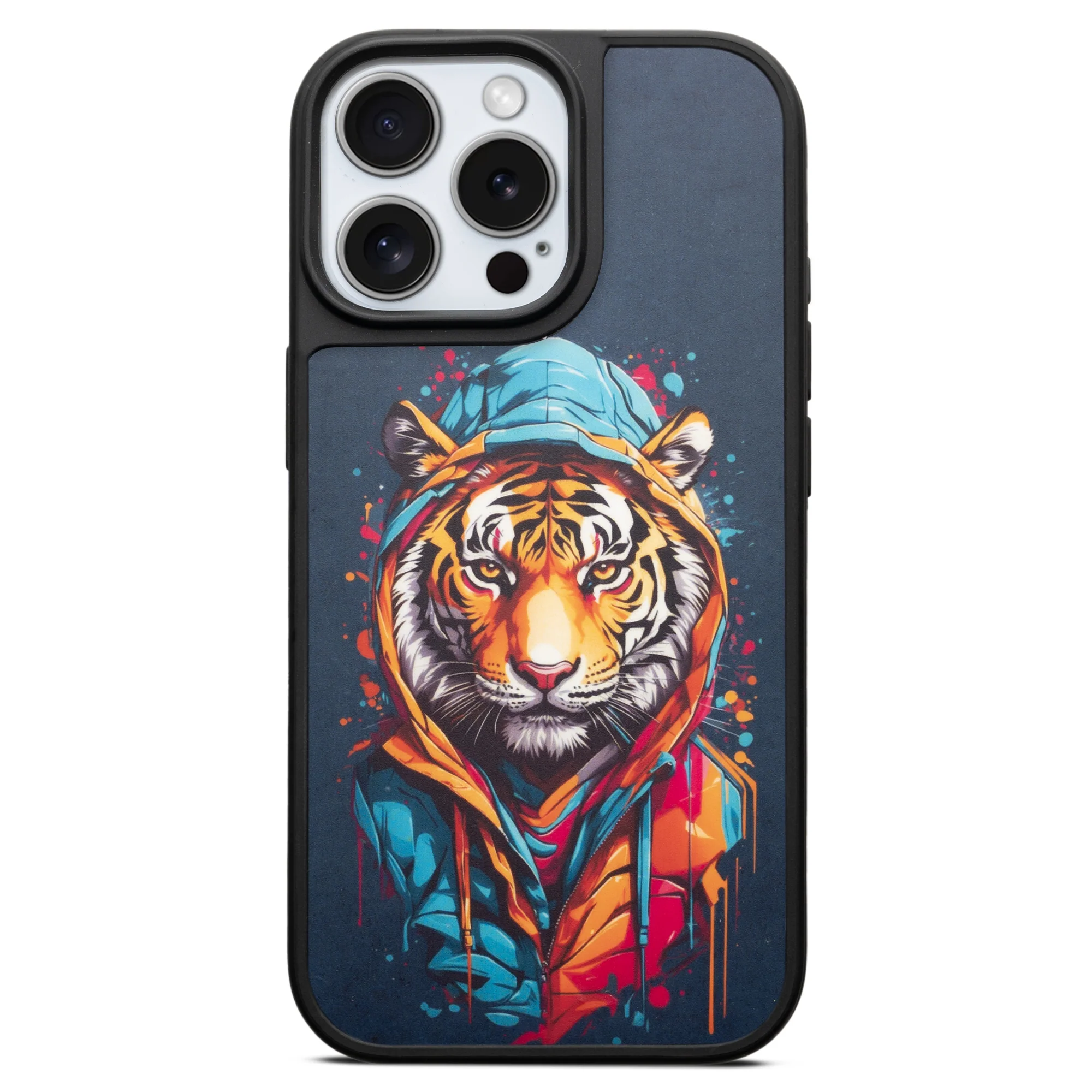 Silicone Textured Frame Printed Hard Back Case For Apple iPhone 15 Pro Max With Raised Camera Bumper - Image 71