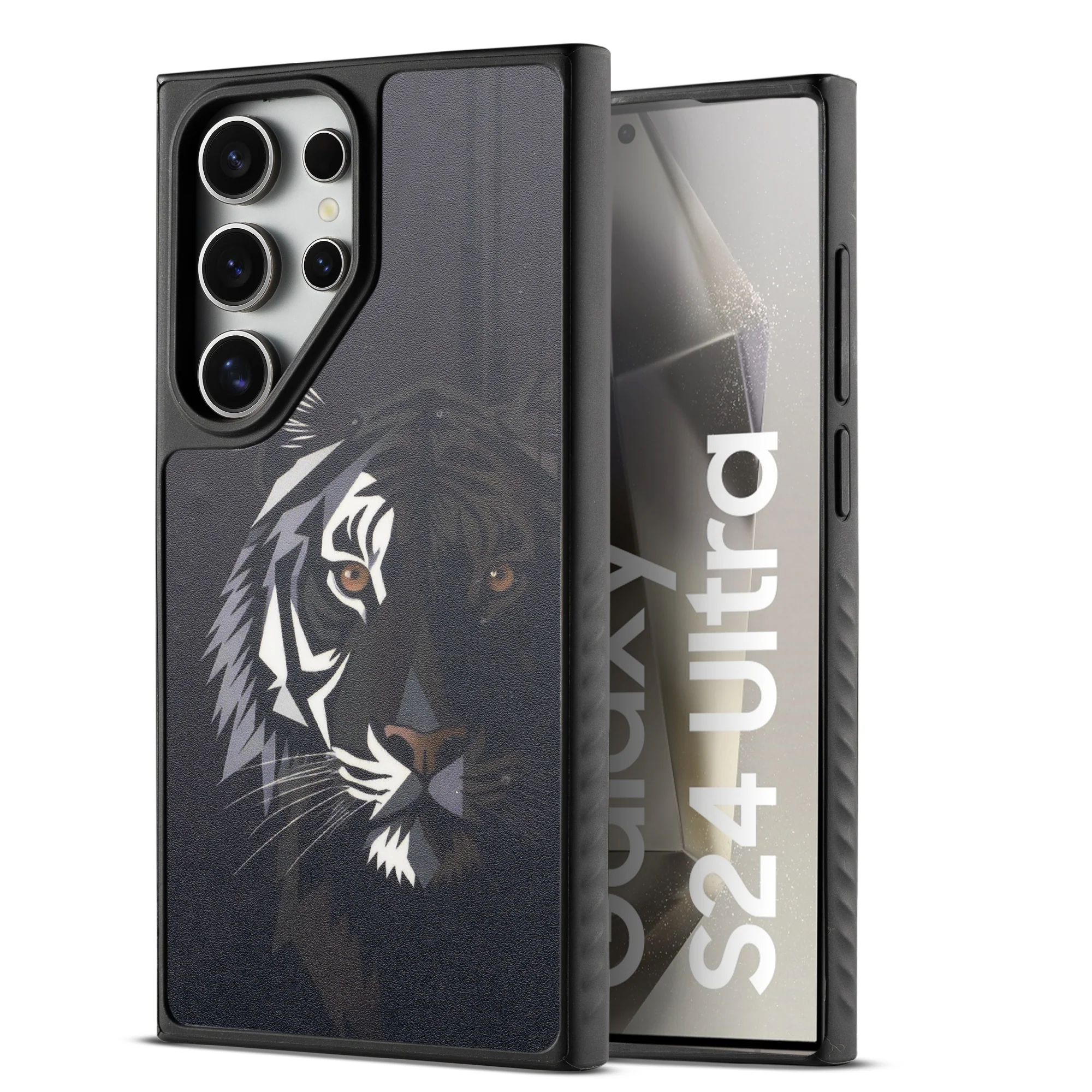 Silicone Textured Frame Printed Hard Back Case For Samsung S24 Ultra 5G With Raised Camera Bumper - Image 31