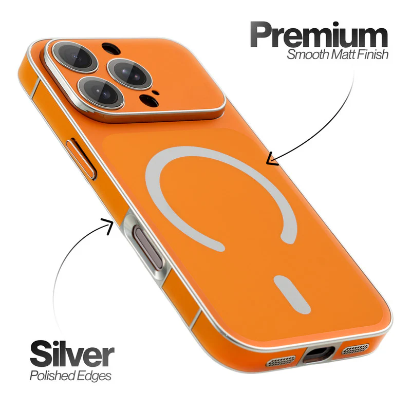 Matte Shine Silver Line Wireless Charging Support Back Cover Case For  Apple iPhone 16 Pro - Image 20