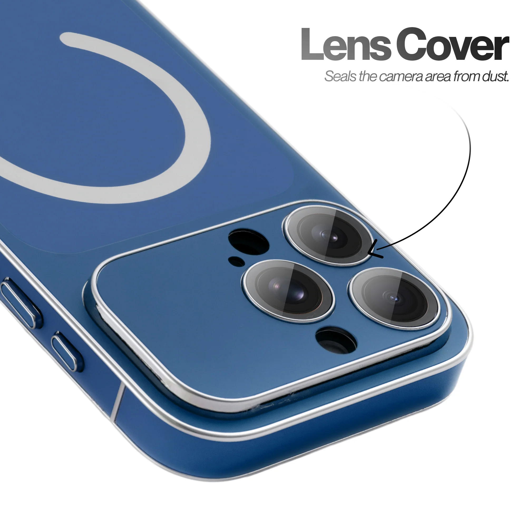 Matte Shine Silver Line Wireless Charging Support Back Cover Case For  Apple iphone 16 Pro Max - Image 5