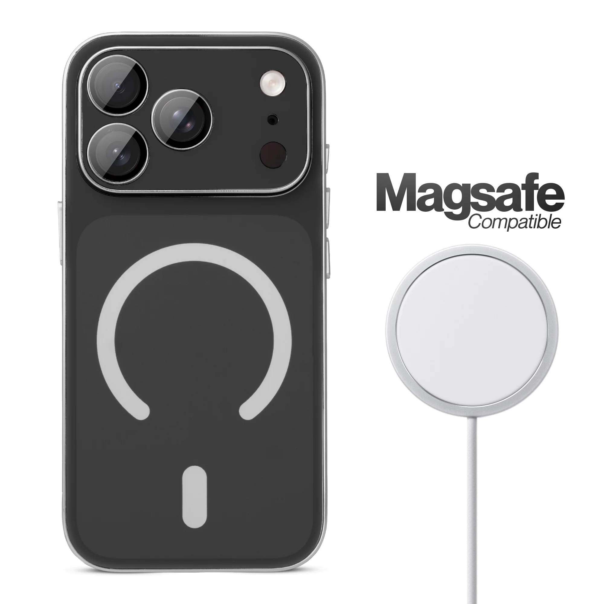 Matte Shine Silver Line Wireless Charging Support Back Cover Case For  Apple iPhone 17 Pro - Image 11