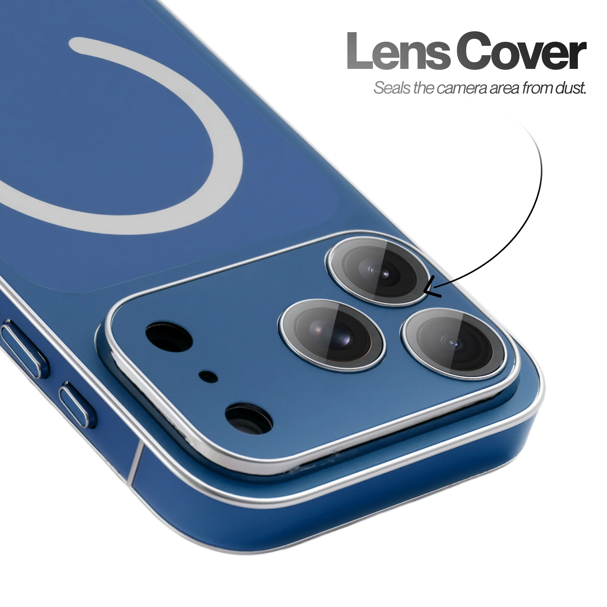 Matte Shine Silver Line Wireless Charging Support Back Cover Case For  Apple iPhone 17 Pro - Image 5