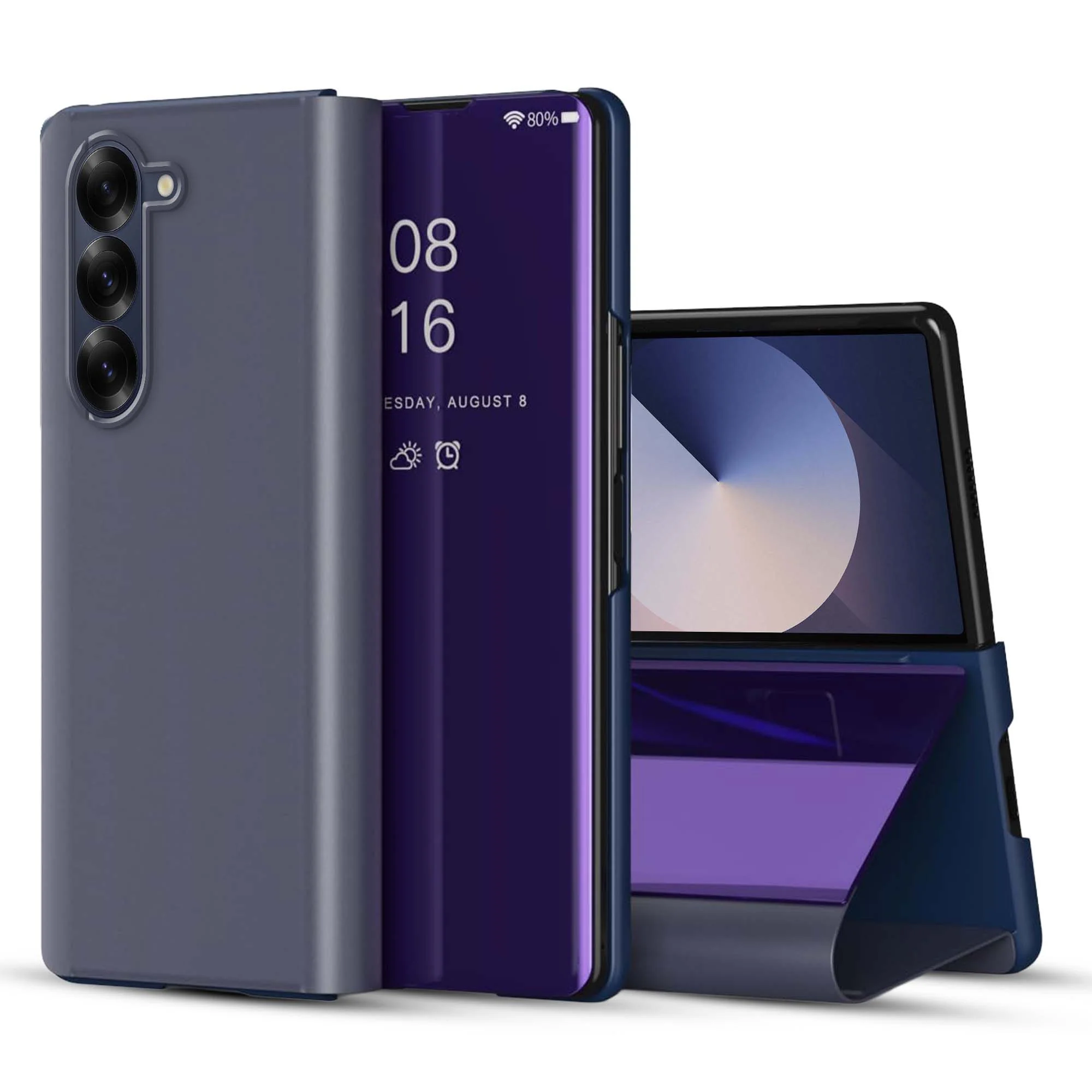 Sleek Flip Case for Samsung Z Fold 6 , Touch Mirror Cover with Auto Wake/Sleep (Not S View Compatible) - Image 16