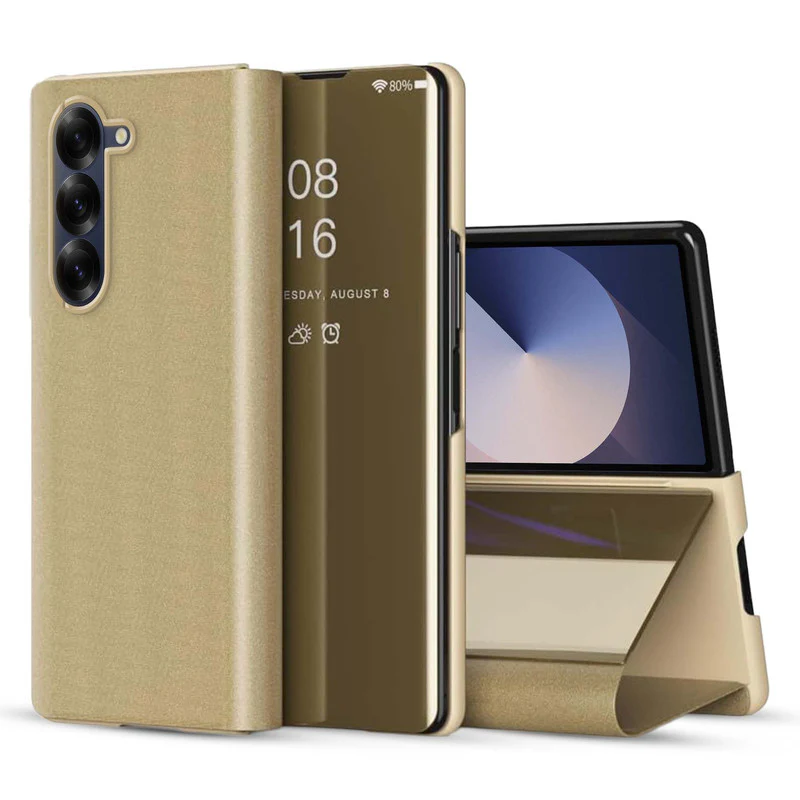 Sleek Flip Case for Samsung Z Fold 6 , Touch Mirror Cover with Auto Wake/Sleep (Not S View Compatible) - Image 6