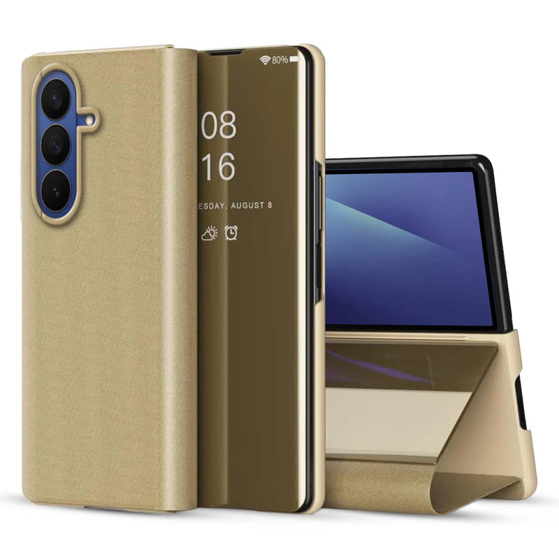 Sleek Flip Case for Samsung Z Fold 7, Touch Mirror Cover with Auto Wake/Sleep (Not S View Compatible) - Image 6