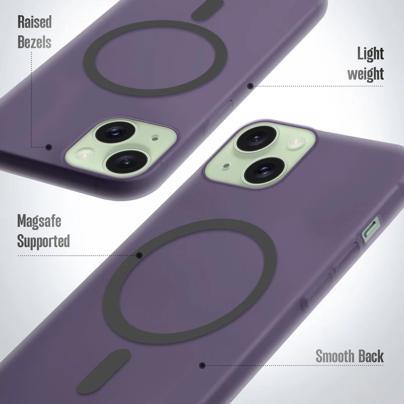 Slim Matte Wireless Charging Support Back Cover for Apple iPhone 14 Plus - Image 16