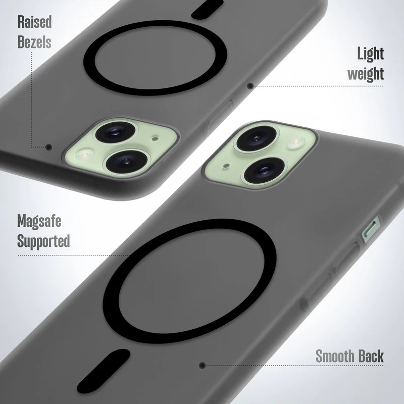 Slim Matte Wireless Charging Support Back Cover for Apple iPhone 14 Plus - Image 4