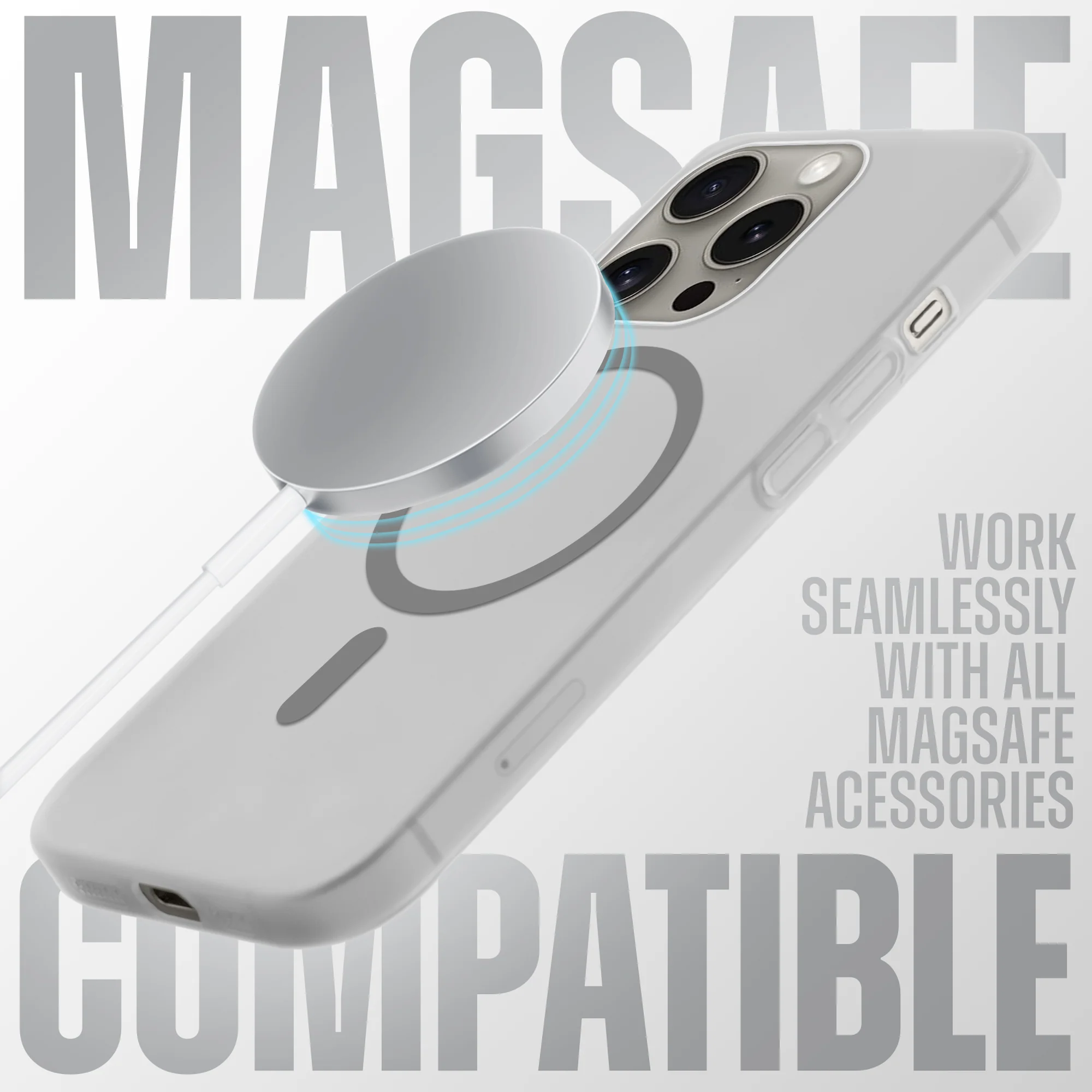 Slim Matte Wireless Charging Support Back Cover for Apple iPhone 14 Pro Max - Image 21
