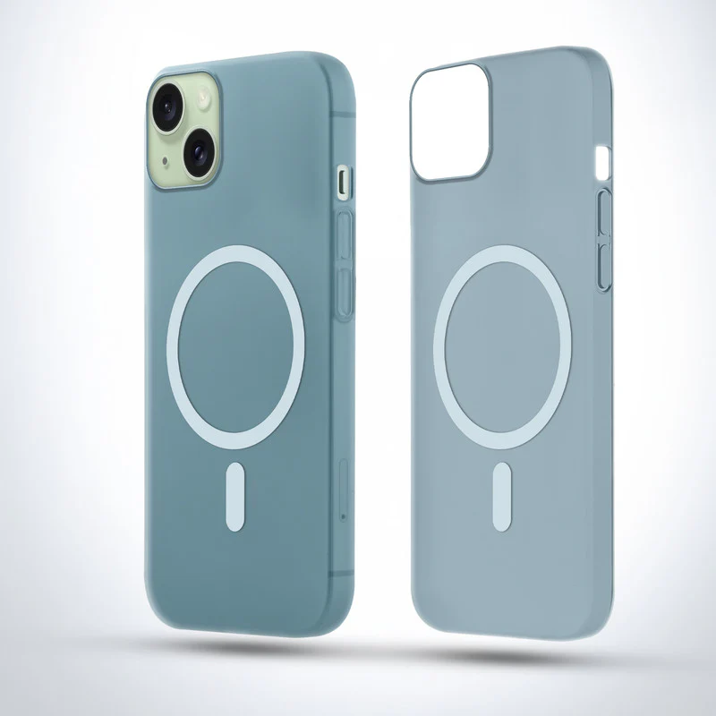Frosted Slim Wireless Charging Support Case For Apple iPhone 15 Plus - Image 13