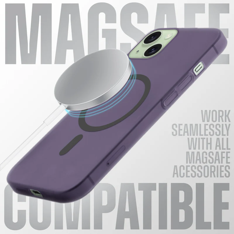 Frosted Slim Wireless Charging Support Case For Apple iPhone 15 Plus - Image 21