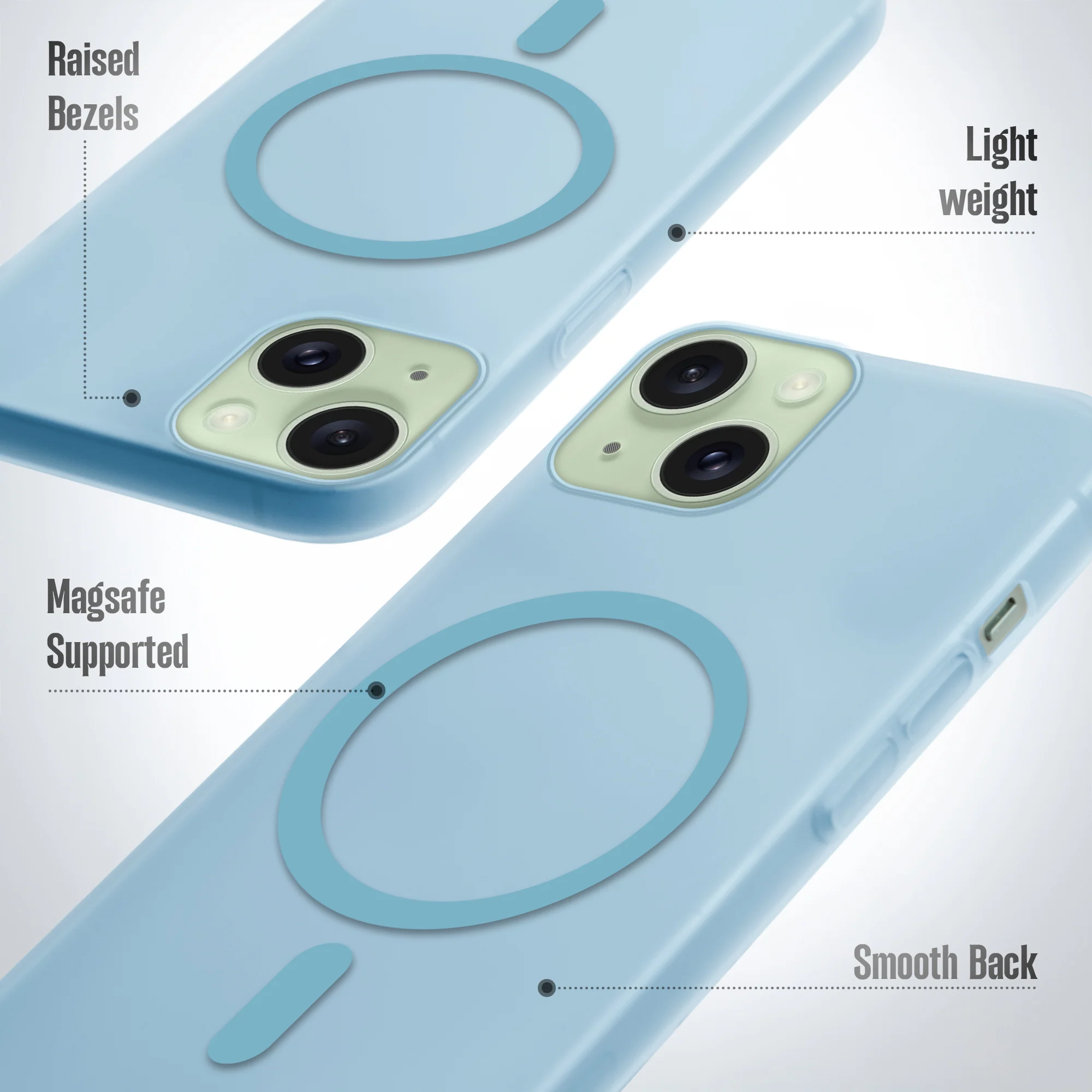 Frosted Slim Wireless Charging Support Case For Apple iPhone 15 Plus - Image 4