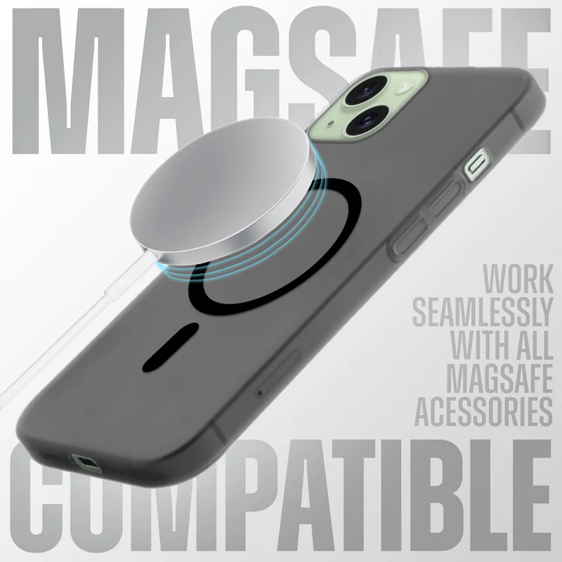 Frosted Slim Wireless Charging Support Case For Apple iPhone 13 - Image 3