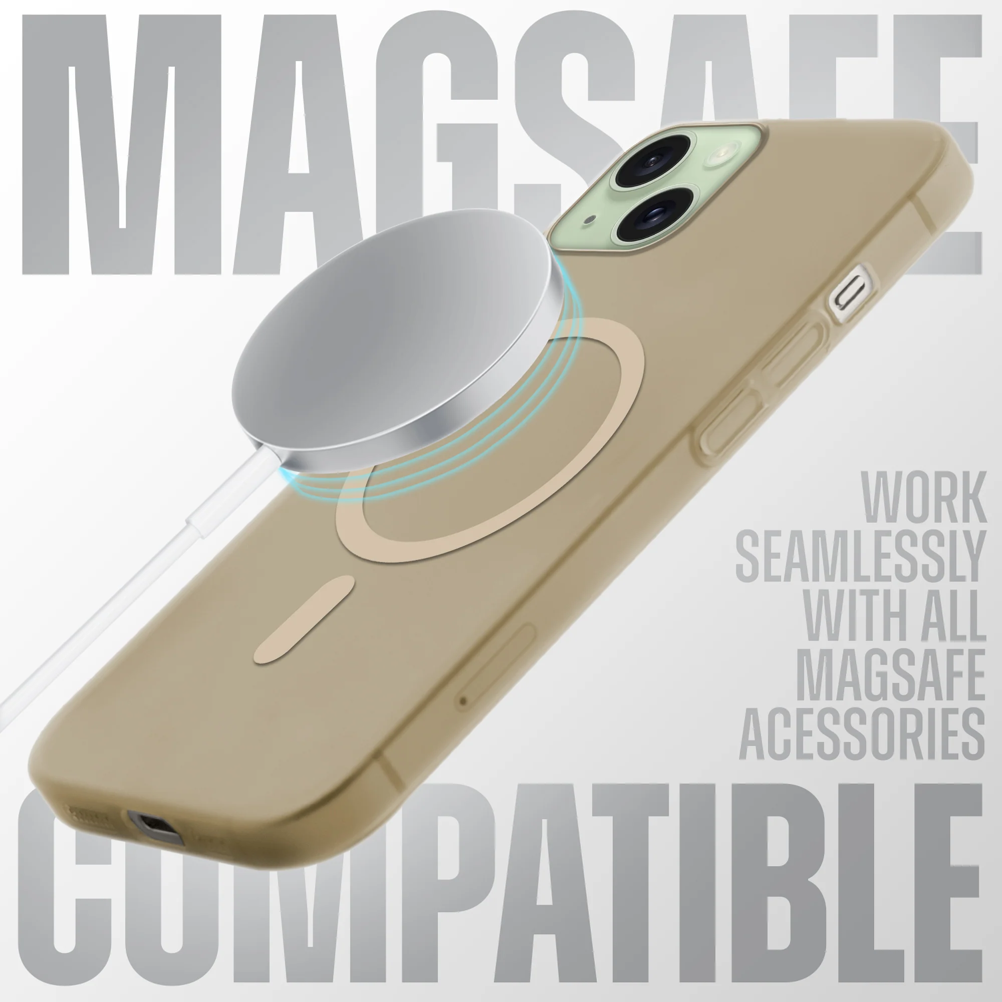 Frosted Slim Wireless Charging Support Case For Apple iPhone 13 - Image 45