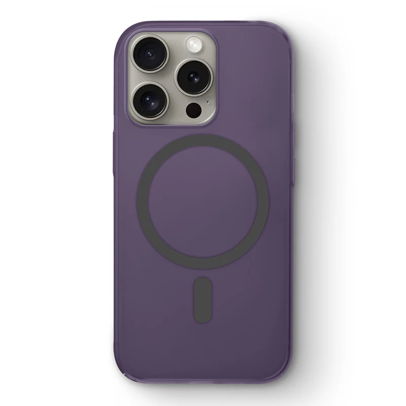 Frosted Slim Wireless Charging Support Case For Apple iPhone 15 Pro - Image 12