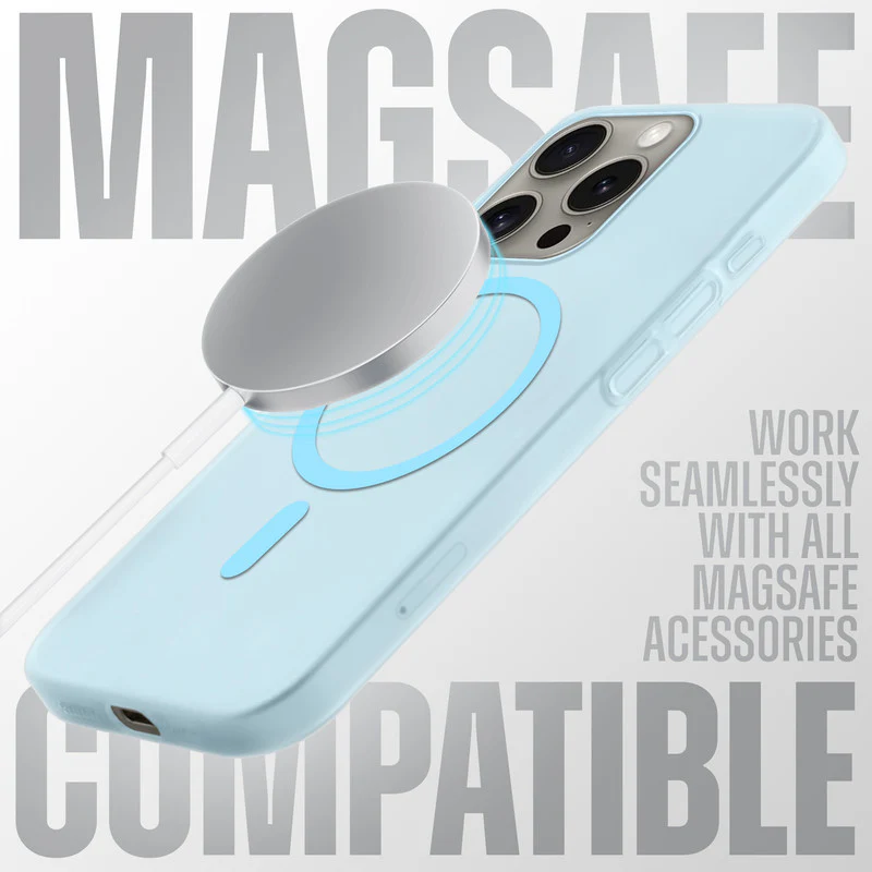 Frosted Slim Wireless Charging Support Case For Apple iPhone 15 Pro Max - Image 21