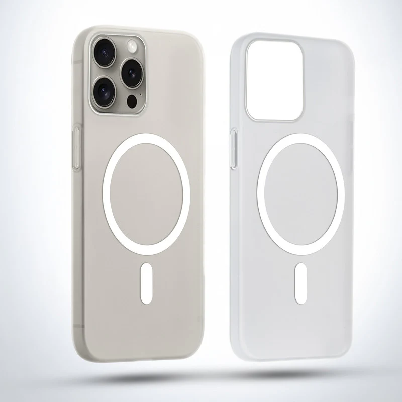 Frosted Slim Wireless Charging Support Case For Apple iPhone 15 Pro Max - Image 29