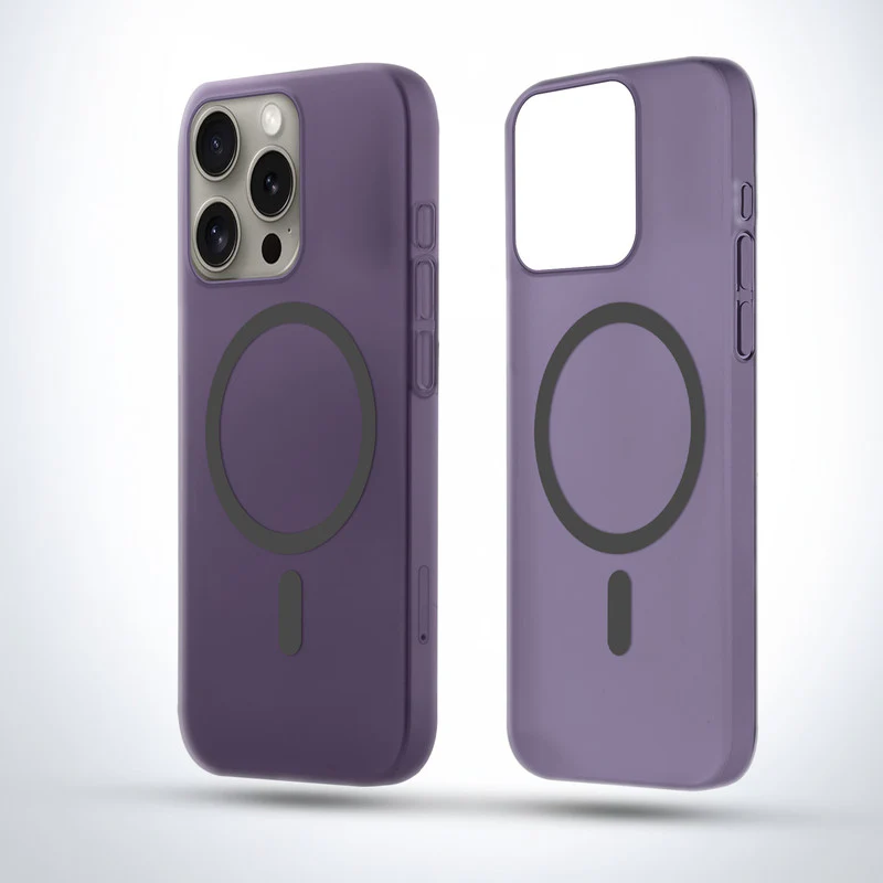 Frosted Slim Wireless Charging Support Case For Apple iPhone 15 Pro Max - Image 7