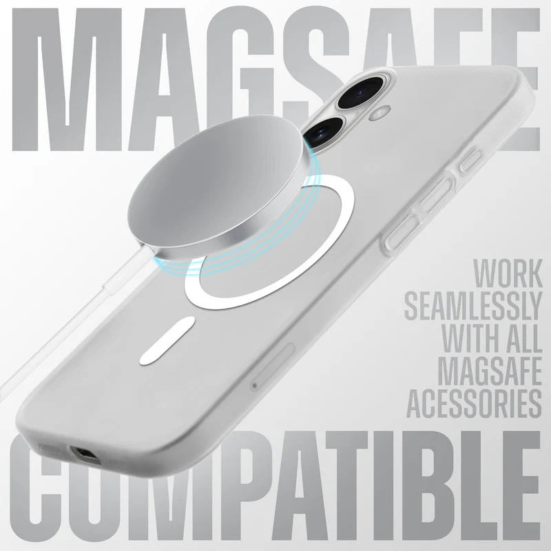 Frosted Slim Wireless Charging Support Case For Apple iPhone 16 Plus - Image 27
