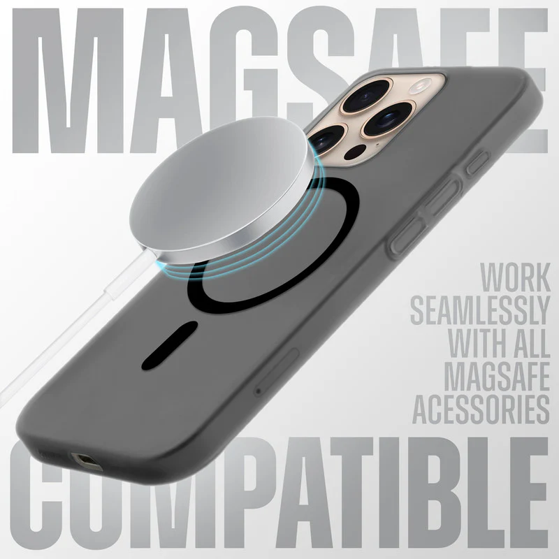 Frosted Slim Wireless Charging Support Cover For Apple iPhone 16 Pro Max - Image 3